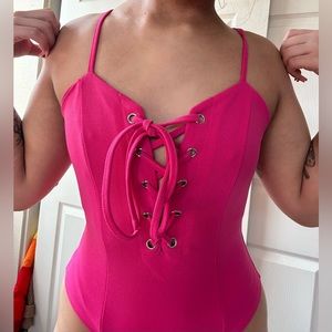 Pink bodysuit
